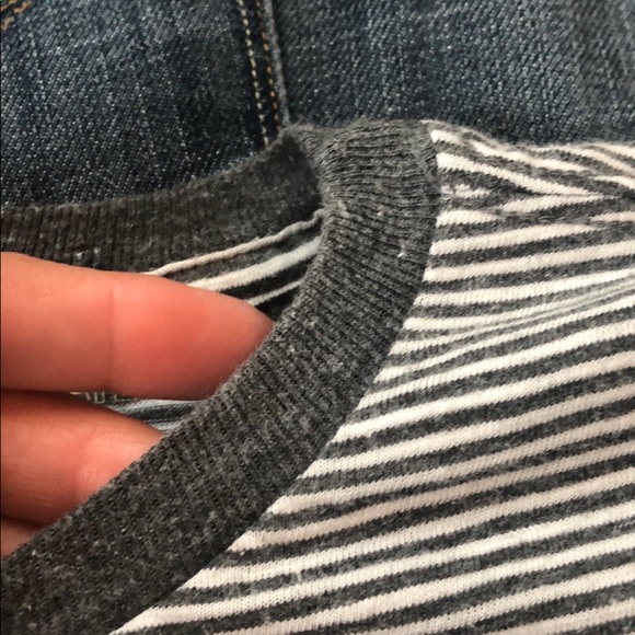 Tucker + Tate gray & white stripe, short sleeve t-shirt boys size M 8/10 - Picture 5 of 5